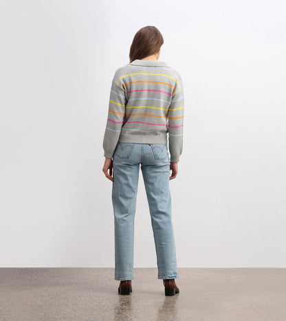 Johnny Collar Sweater - Sorbet Stripes