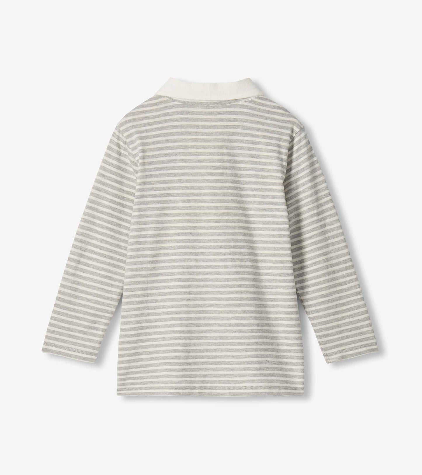 Boys Athletic Grey Stripes Rugby Shirt