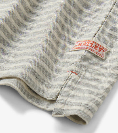 Boys Athletic Grey Stripes Rugby Shirt