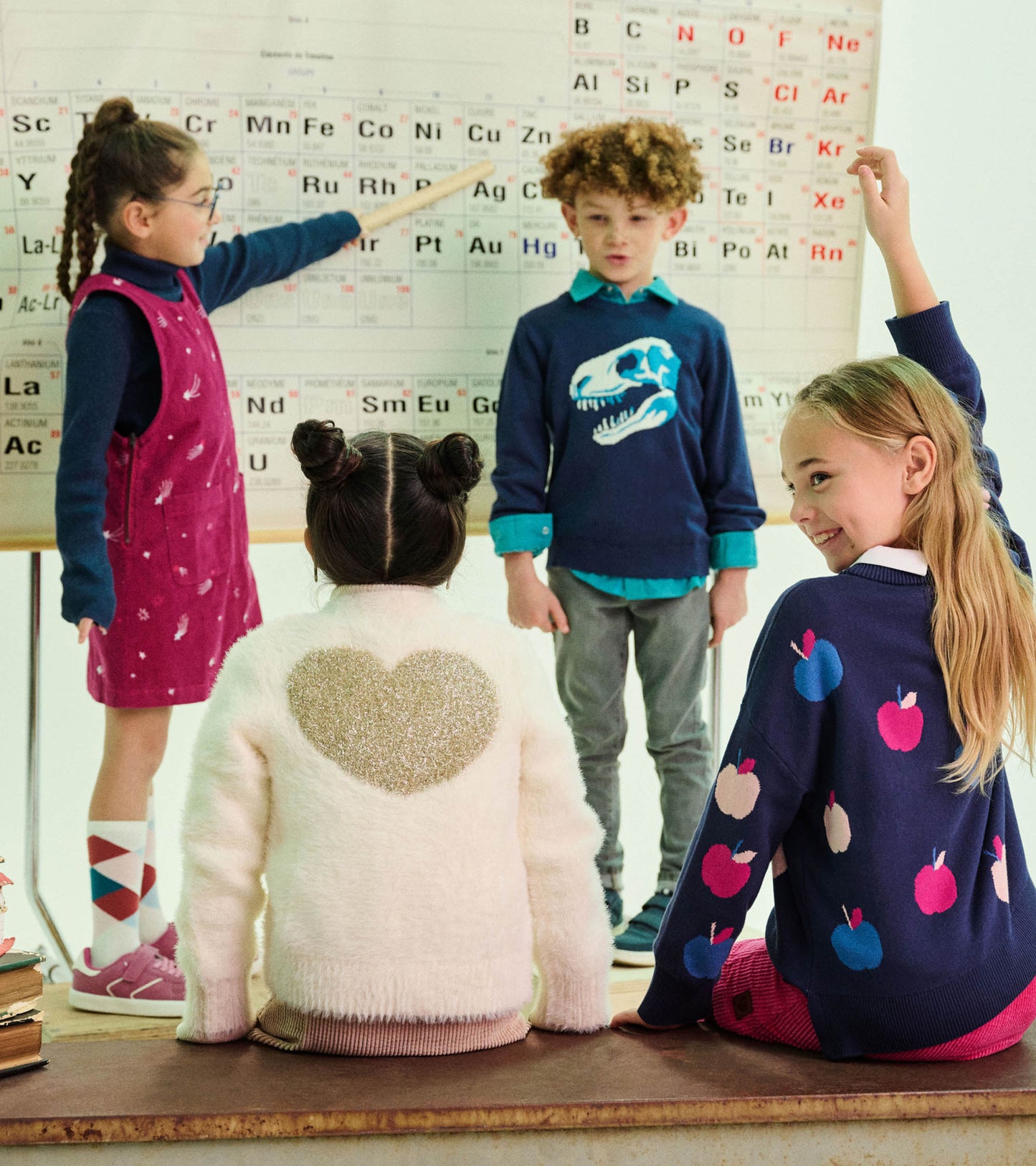 Girls Apple Orchard Raglan Pullover Sweater