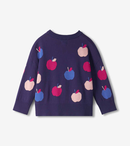Girls Apple Orchard Raglan Pullover Sweater