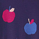 View Girls Apple Orchard Raglan Pullover Sweater Purple swatch with pink and blue apple motifs