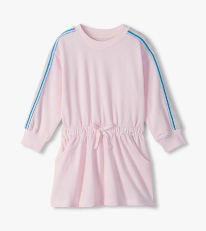 Girls Pink Sweatshirt Dress