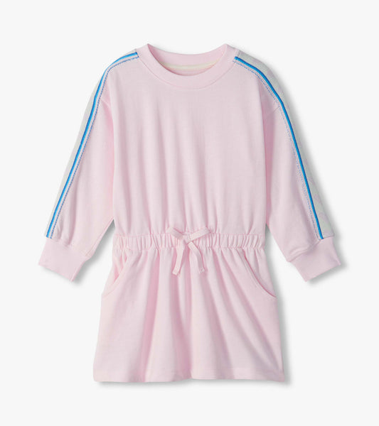 Girls Pink Sweatshirt Dress