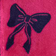 View Girls Big Bows Fleece Zip-Up Hoodie pink swatch with dark blue bow print