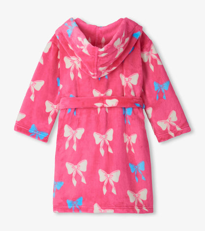 Girls Big Big Bows Fuzzy Fleece Robe