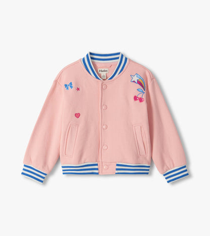Girls Blossom Varsity Bomber Jacket