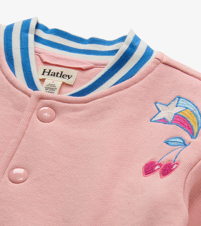 Girls Blossom Varsity Bomber Jacket