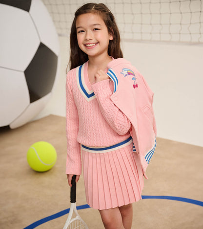 Girls Blossom Varsity Bomber Jacket