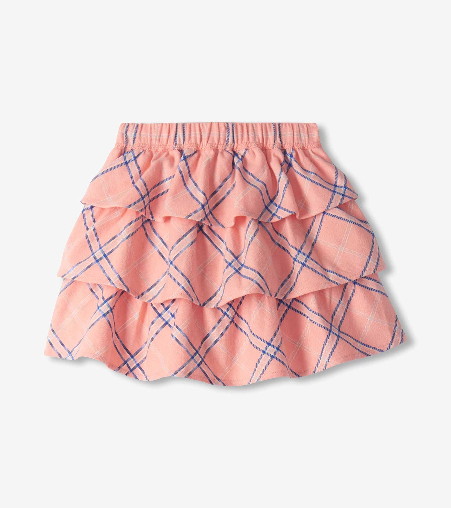 Girls Blossom Plaid Ruffle Skirt