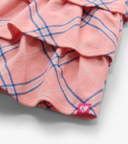 Girls Blossom Plaid Ruffle Skirt
