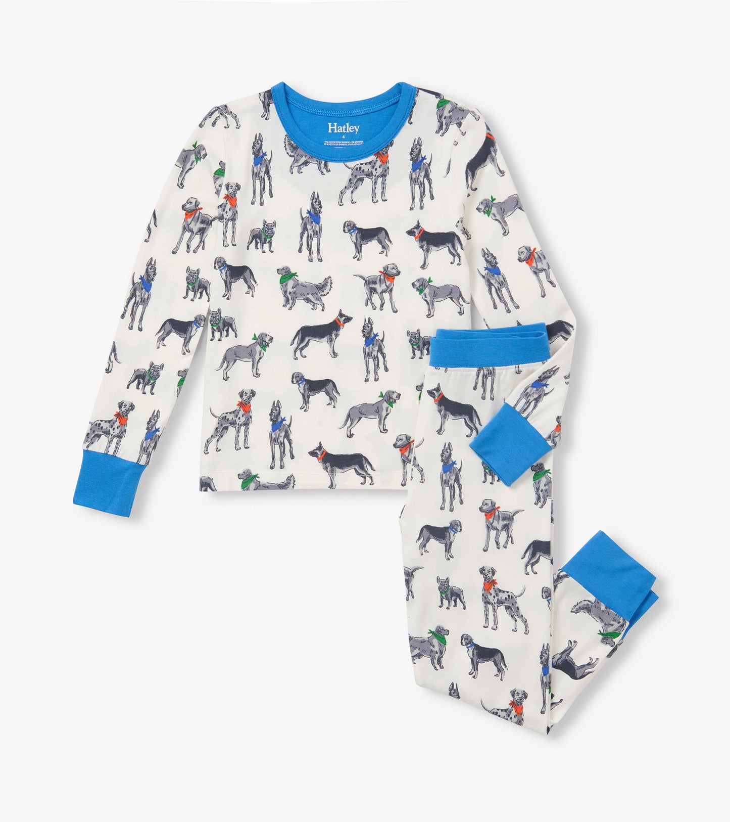 Boys Grey Dogs Pajama Set