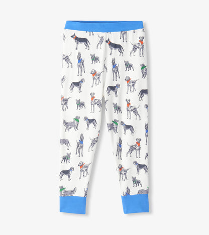 Boys Grey Dogs Pajama Set