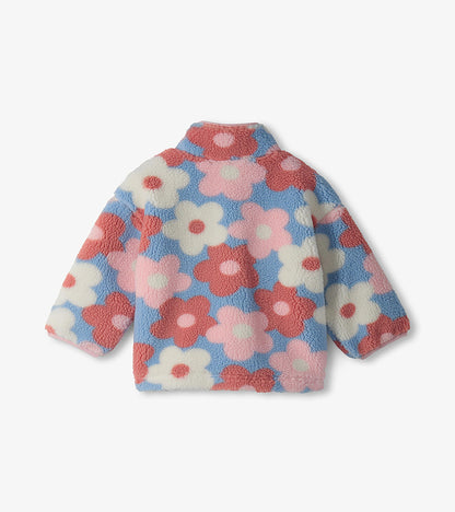 Baby & Toddler Girls Big Flowers Faux Sherpa Jacket