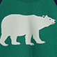 View Baby & Toddler Boys Polar Bear Pullover Sweatshirt white polar bear silhouette on teal fabric