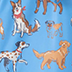View Baby & Toddler Boys Blue Little Pups Rain Jacket Blue swatch with small dogs in various poses