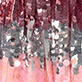 View Girls Blossom Gradient Sequin Skirt Pink gradient fabric with dense pink and silver sequins
