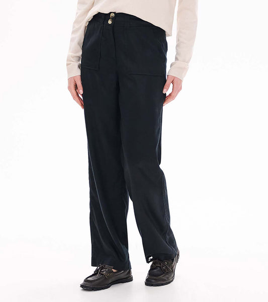 Women's Tencel Wide Leg Pants - Black