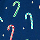 View Baby Boys Blue Candy Canes Sleeper Blue swatch with scattered red-and-white and green candy canes