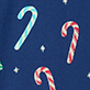 View Boys Blue Candy Canes Cotton Pajama Set Blue swatch with red and white striped candy canes and small white dots