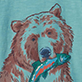 View Baby & Toddler Boys Grizzly Bear Crew Neck T-Shirt Illustrated brown bear head on teal background