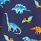 View Boys Colourful Dinos Cotton Pajama Set Blue swatch with colorful dinosaur silhouettes