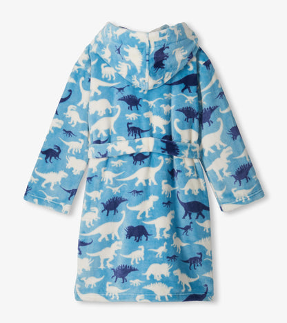 Boys Dino Silhouette Fuzzy Fleece Robe