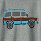 View Boys Vintage Truck Crew Neck Sweater Blue and orange vintage truck graphic on heather gray fabric