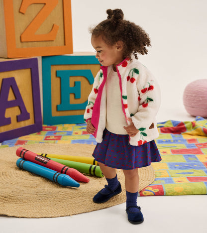 Baby & Toddler Girls Cherries Faux Sherpa Jacket