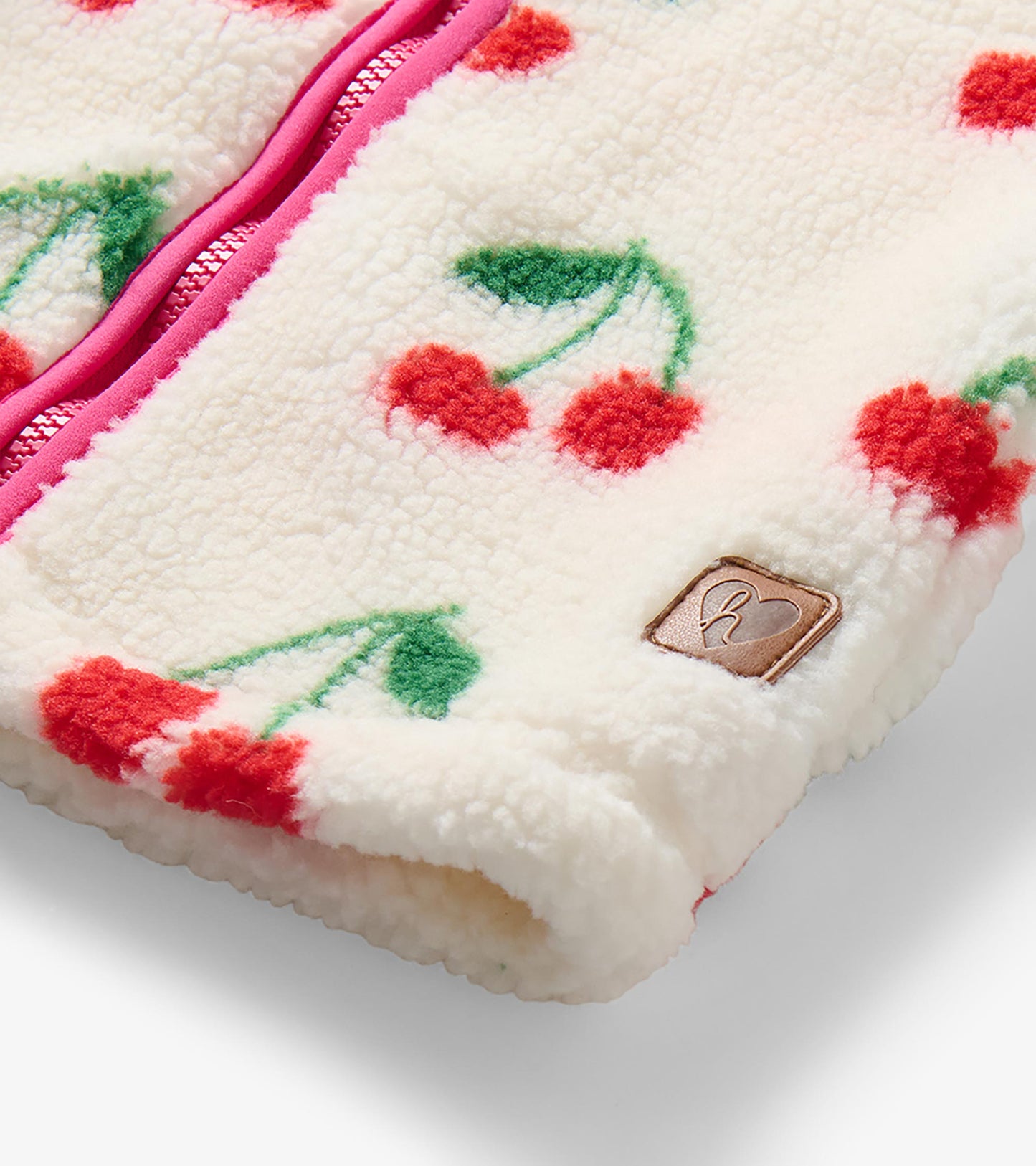Baby & Toddler Girls Cherries Faux Sherpa Jacket