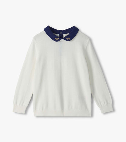Girls Cami Lace Peter Pan Collar Sweater