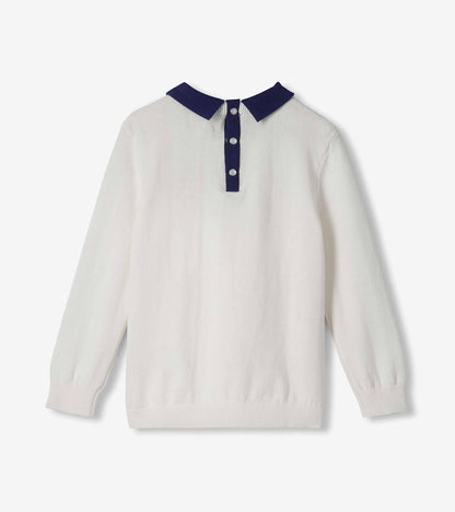 Girls Cami Lace Peter Pan Collar Sweater