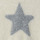 View Girls Silver Star Everywhere Sweater Vest Silver glitter star on a cream knit background