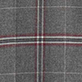 View Women's Popover Dress - Soft Flannel Plaid Gray plaid swatch with thin red and white intersecting lines