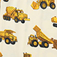 View Baby Boys Construction Trucks Bamboo Sleeper White swatch with yellow construction trucks and black wheels
