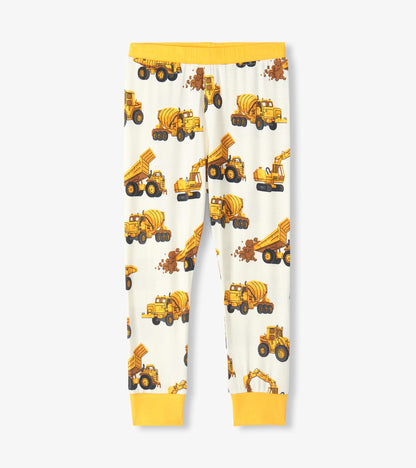 Boys Construction Trucks Bamboo Pajama Set