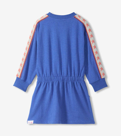 Girls Dazzling Blue Sweatshirt Dress