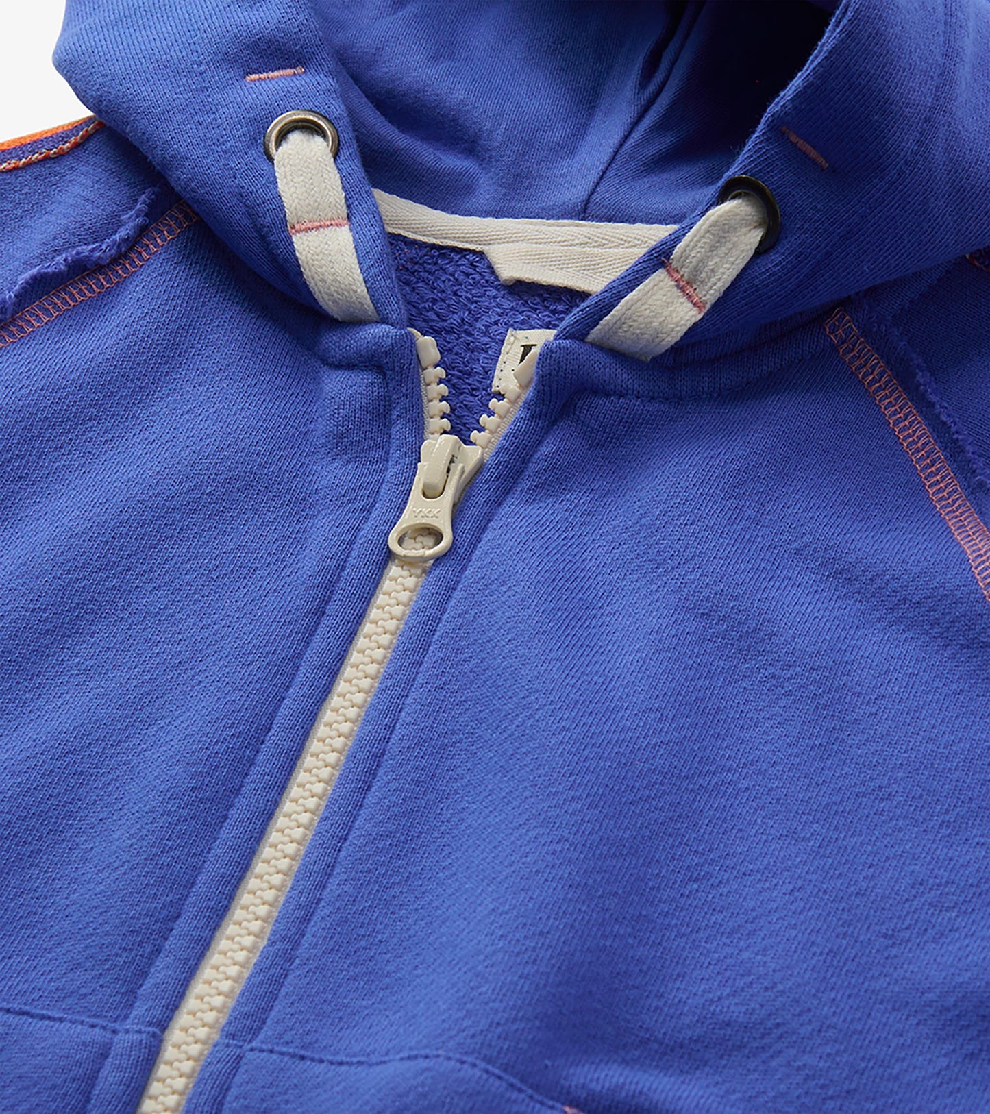 Girls Dazzling Blue Full Zip Raglan Sleeve Hoodie