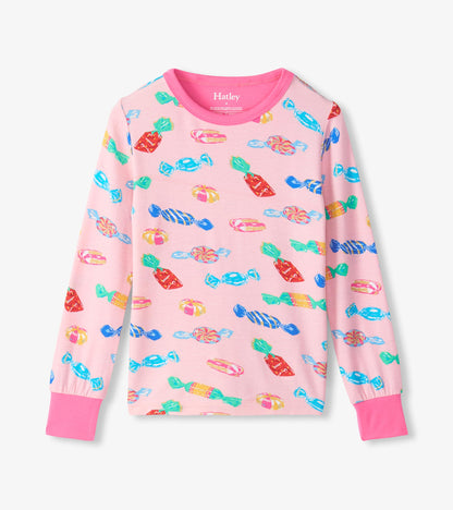 Girls Delicious Candies Bamboo Pajama Set