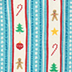 View Baby Holiday Decorations Cotton Sleeper White striped swatch with red stars, green ornaments, yellow stars, and candy canes