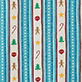 View Women's Holiday Decorations Two Piece Pajama Set white striped swatch with colorful holiday ornaments and stars