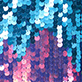 View Girls Enchanted Sequin Dazzler Dress Blue and pink iridescent sequin pattern