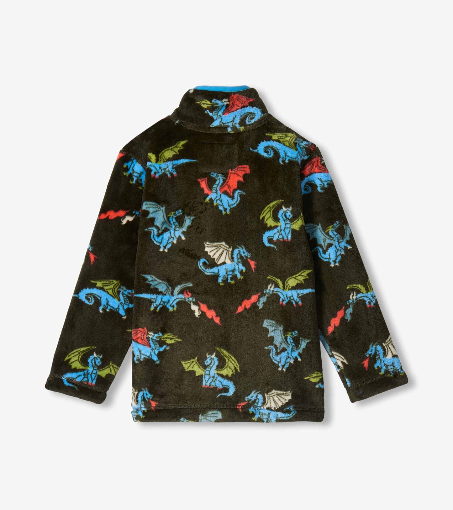Boys Dragons Fuzzy Fleece Zip Up Jacket