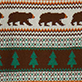 View Baby & Toddler Boys Forest Bear Crew Neck Sweater Brown bears and green trees on cream and brown striped knit pattern