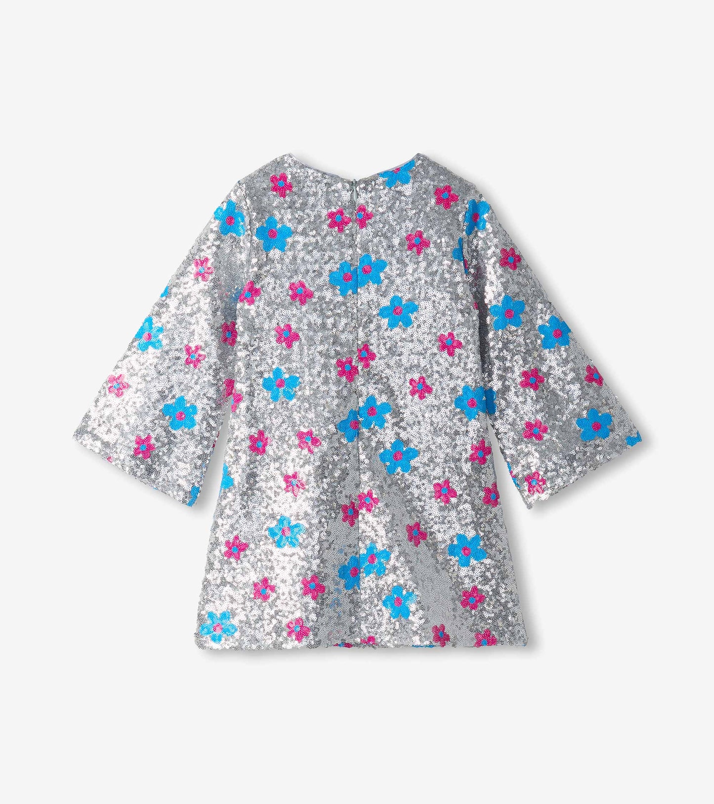Girls Flower Dots Sequin Dress
