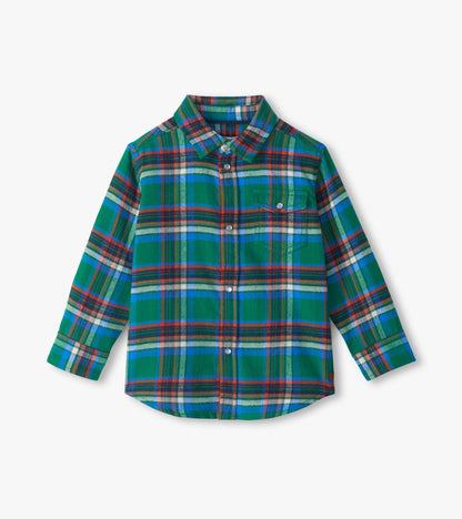 Boys Fresh Fall Plaid Button Down Shirt