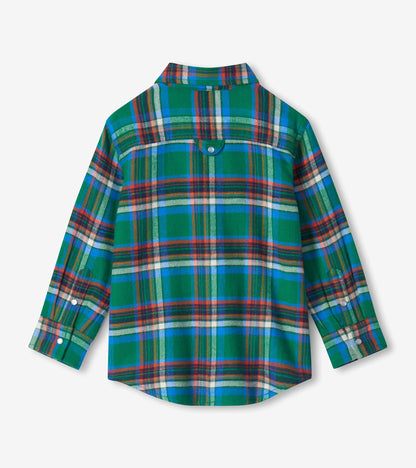 Boys Fresh Fall Plaid Button Down Shirt