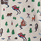 View Baby & Toddler Boys Forest Theme T-Shirt White swatch with colorful forest motifs, including trees, mushrooms, animals, and camping items.
