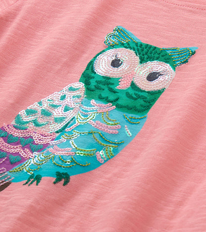 Girls Majestic Owl Graphic T-Shirt