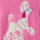 View Baby & Toddler Girls Pretty Poodle Fuzzy Cardigan White poodle with pink collar on bright pink fuzzy knit
